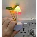 Novelty Mushroom Fungus Night Light EU & US Plug Light Sensor 220V 3 LED Colorful Mushroom Lamp Led Night Lights 6