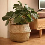Straw Weaving Flower Plant Pot Basket Grass Planter Basket Indoor Outdoor Flower Pot Cover Plant Containers for Plantable Plants 5