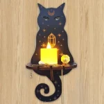 Wall Shelf Stone Wall Shelf Hand Wooden Display Stand Hanging Candle Holder Wall Decor Shelves  home decoration shelf decor 3