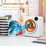 13.2LB Portable Clothes Dryer, 3.5 Cu.Ft Tumble Laundry Dryer w/LCD Touch Screen 4