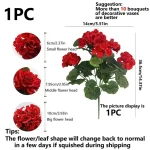 1Pc Begonia Flower Artificial Plants Wedding Background Wall Decor Home Windowsill Bonsai Christmas Garlands Vase DIY Scrapbook 6