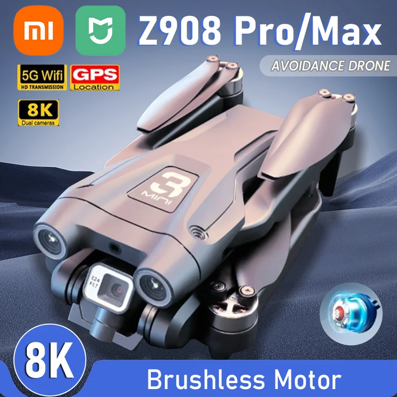 Xiaomi Mjia Z908 Pro /MAX 8K Drone ESC Professional 4K Dron Optical Flow Localization 3sided Obstacle Avoidance Quadcopter Toys Xiaomi Mjia Z908 Pro /MAX 8K Drone ESC Professional 4K Dron Optical Flow Localization 3sided Obstacle Avoidance Quadcopter Toys