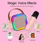 New Hot K12 Bluetooth Speaker Portable Home Cute Karaoke Mini Wireless Audio with Microphone K Song Family Singing Machine 4