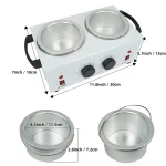 Dual Pot Wax Heater Professional Paraffin Hair Removal Machine Dual Parrafin Hot Facial Skin Equipment Spa Household 6