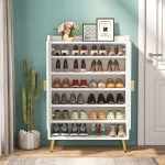 Tribesigns 6-Tier Shoe Cabinet with Doors, Wooden Shoe Storage Cabinet with Adjustable Shelves for Entryway, Hallway, Bedroom 3