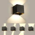 6W 12W Waterproof AC85-265V Surface Mounted LED Wall Light Modern Nordic Luminaire Indoor Wall Lamps Living Room Porch Outdoor 3