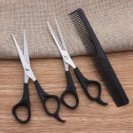 3pcs 7-inch Scissors Sets-Suitable for Thinning and Styling Hair-for Men and Women for Finishing, Point Cuts, and Flat Cuts 3