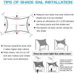 Waterproof Sun Shade Sail Canopy Rectangle UV Block Sun Shelter For Outdoor Garden Patio Backyard Terraza Awning Privacy Screen 5