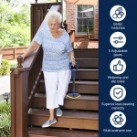 Standing Aid 5 Gear Height Adjustable Standing Assist Devices Non-Slip Mobility Support Stick for Seniors Elderly Walking Helper 2