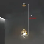 Bedroom Bedside Hanging Pendant Lamp Glass ball LED Chandelier Lighting Ceiling Modern Interior Home Decor Lights Dining Kitchen 3