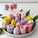 DIY Flowers Tulip Silicone Mold Handmade Scented Candle Plaster Resin Molds Homemade Cookies Chocolate Candy Baking Tool 6