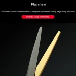 Professional Hair Cutting Scissors, Home Hair Cutting Barber/Salon Thinning Shears, Stainless Steel Hairdressing Black Golden 5