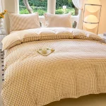 Kawaii Bear Printed Bed Set Floral Duvet Cover Pillowcase Bedding Set Cute Dog Bed Linen Sheet Quilt Cover Full Queen King Size 4