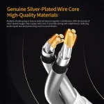 KZ Earphones Cable OFC Silver Plated Upgrade Cable Wire Type-c 2PIN Cables Microphone Optional 3