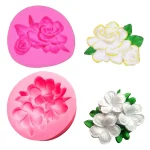 Frangipani Gardenia Flower Silicone Candle Mold DIY Handmade Soap Soy Wax Scented Candle Plaster Ornaments Molds Home Decor 6