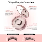 Magnetic Eyelashes 1/2 Pairs Handmade 3D Mink Lashes Reusable False Eyelashes Set Natural Long Fake Eyelash Makeup Tweezers Tool 2