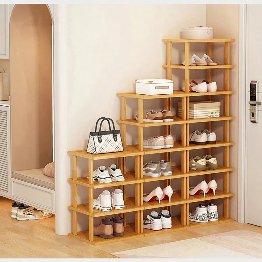 Multifunctional 6 Layers Shoes Rack Bamboo Shoe Cabinets Stackable Stand Shoes Storage Shelf Organizer For Entryway Livingroom Multifunctional 6 Layers Shoes Rack Bamboo Shoe Cabinets Stackable Stand Shoes Storage Shelf Organizer For Entryway Livingroom