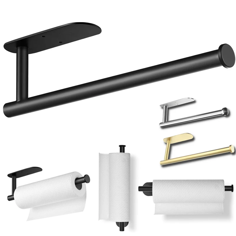 Adhesive Toilet Paper Holder Stainless Steel Wall Mount Kitchen Roll Towel Rack Napkin Dispenser Absorbent Stand Tissue Hanger Adhesive Toilet Paper Holder Stainless Steel Wall Mount Kitchen Roll Towel Rack Napkin Dispenser Absorbent Stand Tissue Hanger