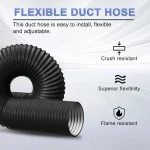 Professional 6 inch Dryer Vent Hose Insulated Heavy-Duty Air Ducting Aluminum Foil Flexible Exhaust Pipe Heating Cooling 2
