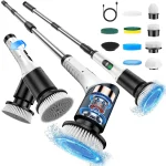 TINSOL 9-in-1 Multi-Function Electric Cleaning Brush Cordless Rotary Cleaning Brush Handheld Retractable Digital Cleaner