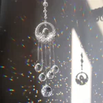 Suncatcher Crystal Wind Chimes Suncatcher Crystal Hanging Pendant Wind Chimes Garden Decorations Window Drop Bell Room Decor 2