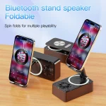 3-in-1 Bluetooth Speaker Phone Power Bank Foldable Wireless Speaker Phone Stand with Anti-Slip Pads For Video Meeting Live 2