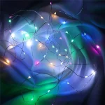 Fairy Lights AA Battery Powered 1M 10 2M 20 3M 30 5M 50 10M 100Leds Silver Led Copper Wire String Light Decorative Fairy Lights 3