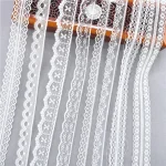 Best Selling 10yards 38kinds Color  White Lace Ribbon Woven Band French African Lace Wedding Fabric DIY Clothing/gift Wrapping
