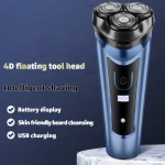 Shaver for Men USB Electric Shaver Powerful Beard Shaving Machine Electric Razor Rechargeable Waterproof 4