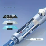 New High Pressure Water Saving Filter Shower Head 5 Modes Handheld Shower Head One Button Stop Bathroom Accessories Set 4