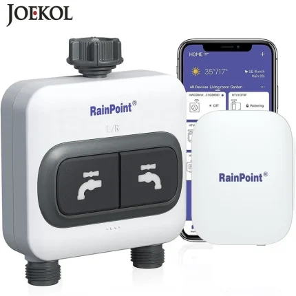 RainPoint Smart 2 Zone Watering Timer WIFI Garden Automatic Irrigation System Drip Sprinkler Controller Valve Garden Water Timer