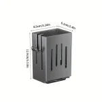 1pc/2pcs Wall-mounted Chopstick Holder Household Kitchen Sink Tableware Storage Rack Punch-free Drain with Water Tray with Hook 4