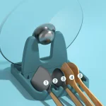Foldable Pot Lid Rack Plastic Spoon Holder Stand Kitchen Organizer for Fork Spatula Rack Pan Cover Shelf Tableware Storage Rack 3