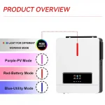 ECGSOLAX 3.6KW 24V Hybrid Solar Inverter 110V/120V 120A MPPT Charging Controller Off gird Pure Sine Wave Hybrid Inverter 6