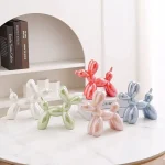 ceramics Balloon Dog Sculpture Home Decor room Decoration Accessories Office Nordic Animal Decorative Sculptures and Figurines 5