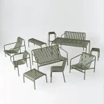 Modern Simple Leisure Outdoor Patio Furniture Balcony Open Air Garden Wrought Iron Dining Table and Chairs Set Outdoor Furniture 5