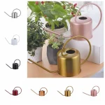 Stainless Steel Watering Can Comfortable Large Capacity Watering Pot Rustproof Leakproof 1.3L Spray Kettle Vegetable Planting 2