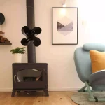 Magnetic Heat Powered Wood Stove Fan for Chimneys and Pipes Efficient Heat Circulation Suitable for Wood/Log Burner/Fireplace 6