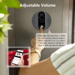 3MP Smart Life Tuya 1080P WiFi Door Bell Eye Peephole Camera 5000mAh Battery PIR Motion Detector IR Alexa Google Digital Viewer 2