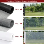 Cat-proof，DIY Dense Mosquito Window Screen - Washable, Durable, Easy to Install Insect Mesh - Reusable, High-Strength Fibers 3
