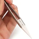 Ceramic Tipped Stainless Steel Tweezers Tips Heat Pointed Resistant Tweezer Electronic Soldering Tweezers Fine Pointed Tip 5