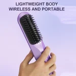 Cordless Electric Hair Brushes Straightener Brush  Heat Comb for Women Travel Portable Dryer and Straightening Brush Styler 6