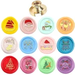 Christmas Series Wax Seal Stamps Vintage Merry Christmas Gift Snowman Head For DIY Festival Gift Wrapping Cards Scrapbooking 4