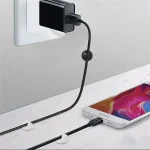 20Pcs Round Cord Clips Silicone Winder Organizer Cable Clip Desk Tidy Management Wire Holder for Car USB Charging Tablet Wires 3