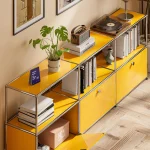 Modern Storage Cabinet Stainless Metal Organizer TV Stand Cabinet for Living Room and Home Office Furniture 5