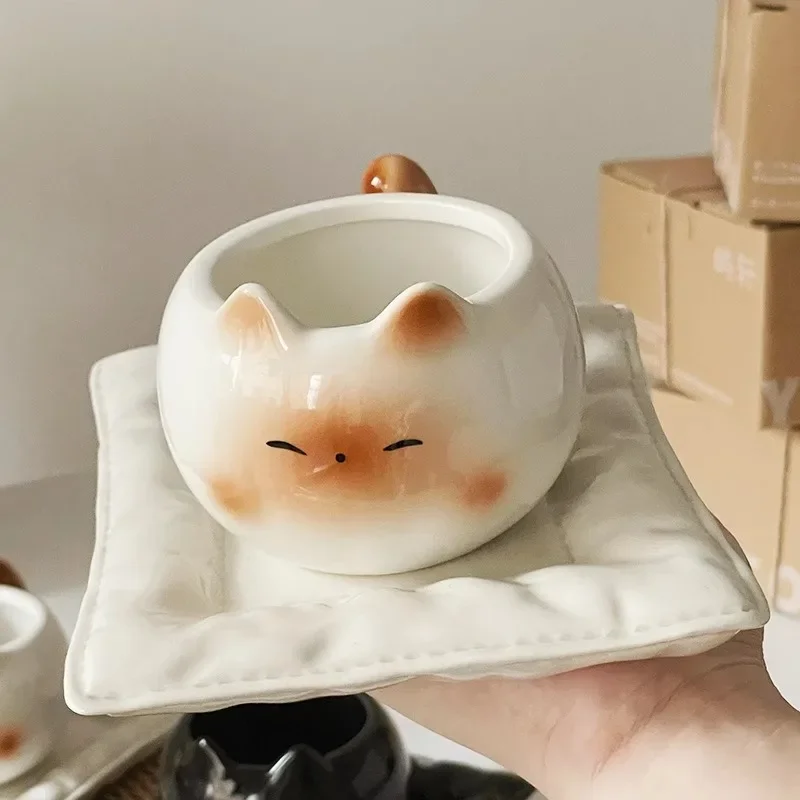 Ceramic Mug Cute Cat Shaped Underglaze Colored Cartoon Siamese Cat Coffee Cups Home Breakfast Milk Coffee Mug Birthday Gift Cup Ceramic Mug Cute Cat Shaped Underglaze Colored Cartoon Siamese Cat Coffee Cups Home Breakfast Milk Coffee Mug Birthday Gift Cup