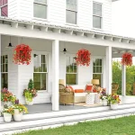 2pcs UV-Resistant Artificial Morning Glory & Eucalyptus Hanging Decor - Perfect for Home, Garden, Weddings | Versatile Outdoor 3