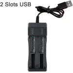 18650 Battery Charger Black 1 2 4 Slots AC 110V 220V Dual For 18650 Charging 3.7V Rechargeable Lithium Battery Charger 5