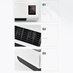 1800W Wall Mounted Air Conditioner 2-in-1 Cooling Heating Compact for Bedroom 20㎡ Quiet Operation Energy Efficient 3