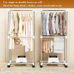 Portable Clothes Dryer with Timer Function for Home and Apartments 60-Inch Large Capacity Laundry Drying Wardrobe Electric Drye 6
